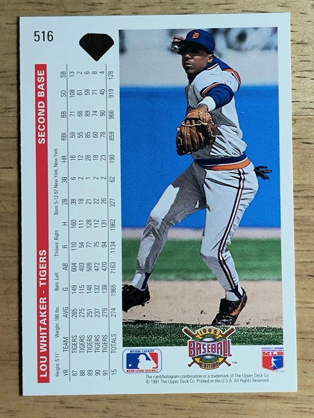 1992 Upper Deck #516 Lou Whitaker