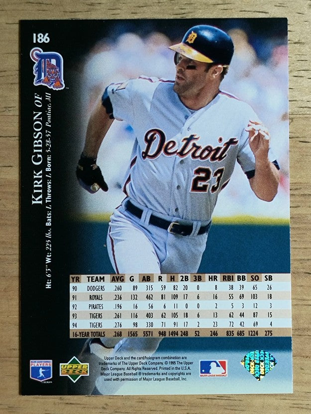 1995 Upper Deck #186 Kirk Gibson