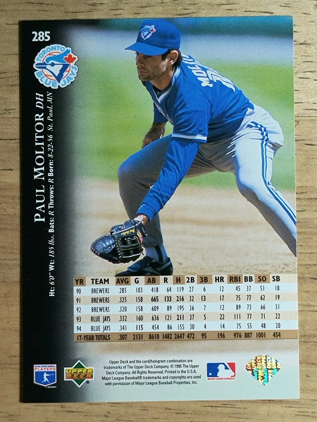 1995 Upper Deck #285 Paul Molitor