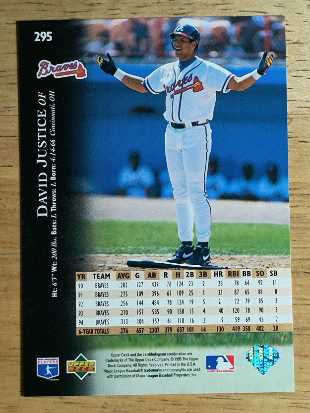 1995 Upper Deck #295 David Justice