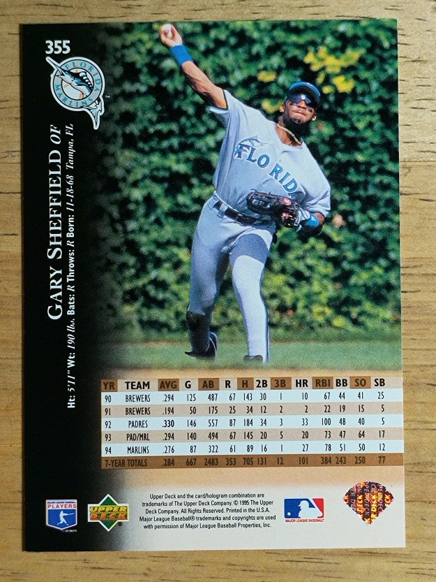 1995 Upper Deck #355 Gary Sheffield