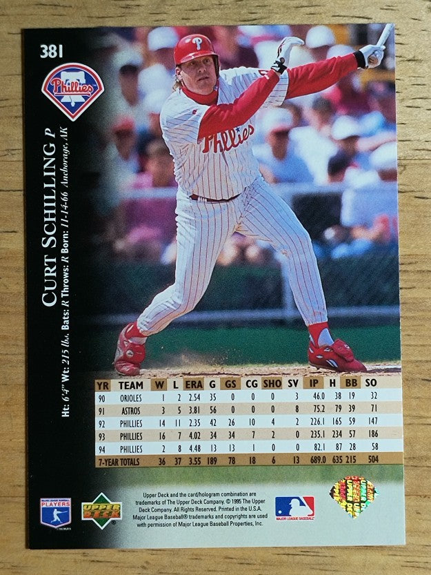 1995 Upper Deck #381 Curt Schilling