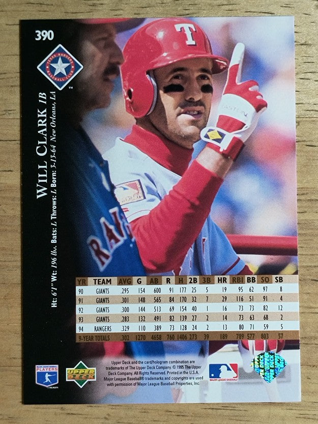 1995 Upper Deck #390 Will Clark