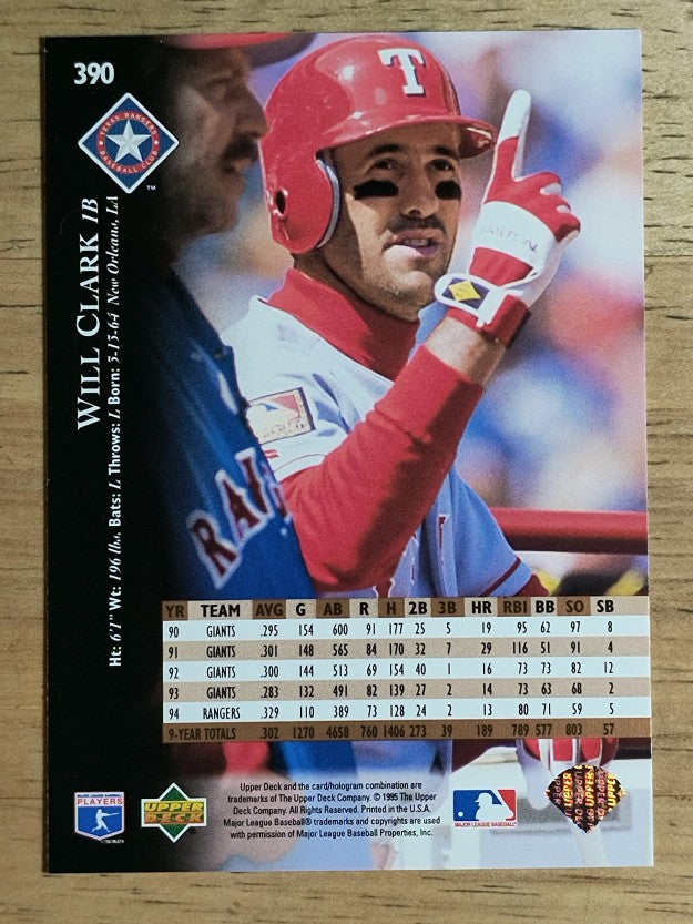 1995 Upper Deck #390 Will Clark