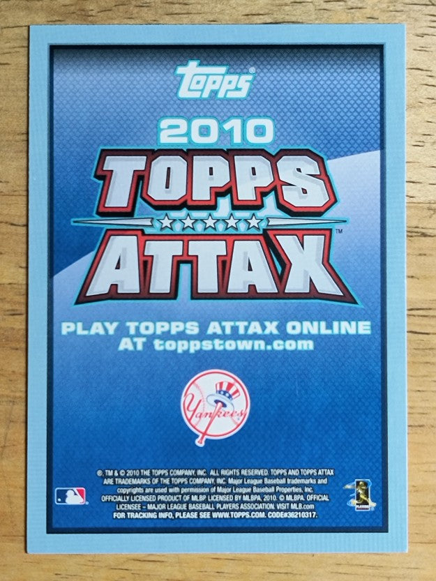 2010 Topps Update Attax Code Cards #61 Derek Jeter