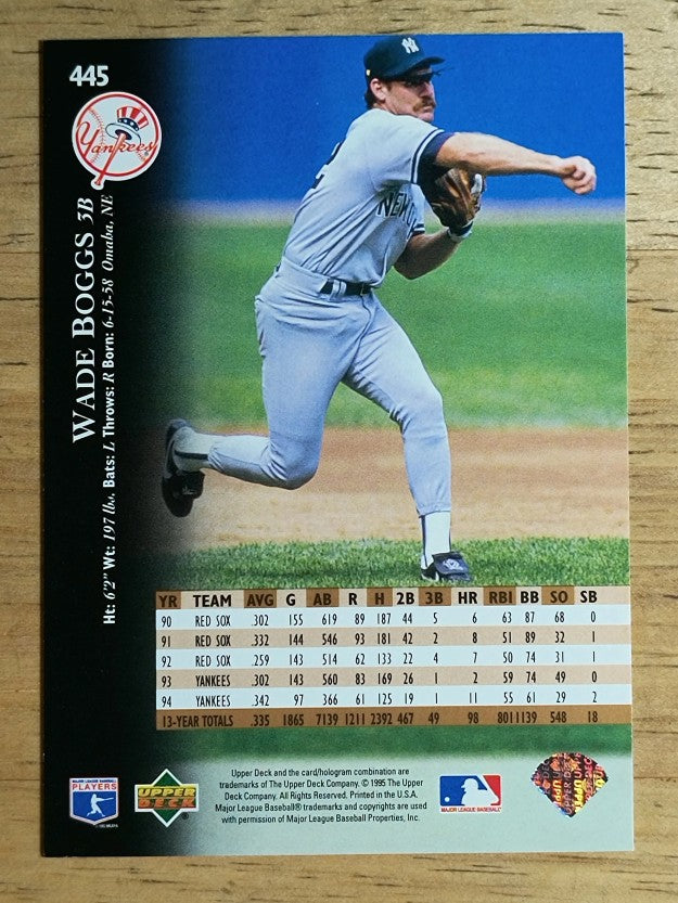 1995 Upper Deck #445 Wade Boggs