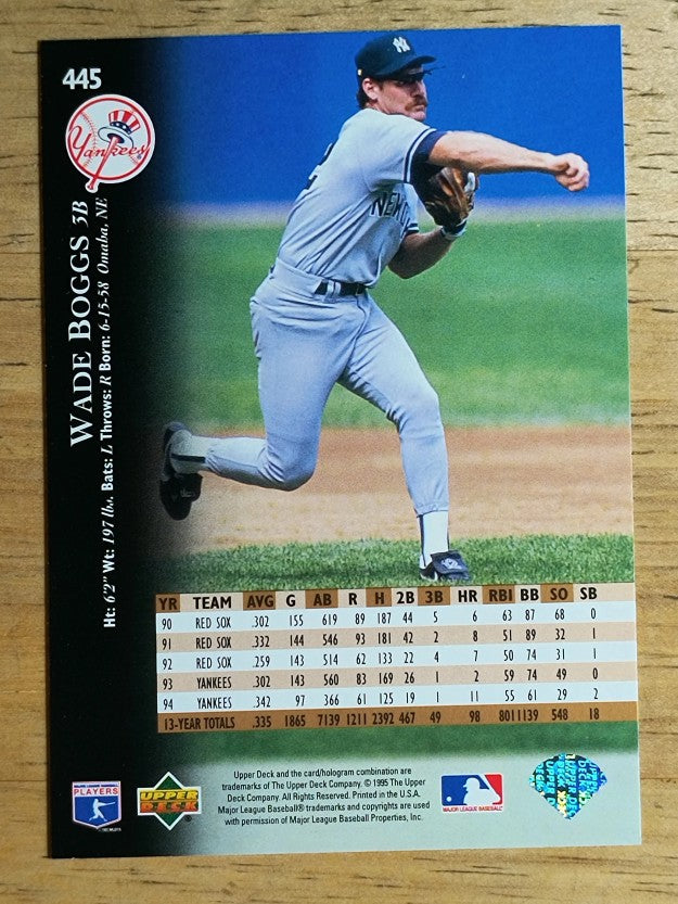 1995 Upper Deck #445 Wade Boggs