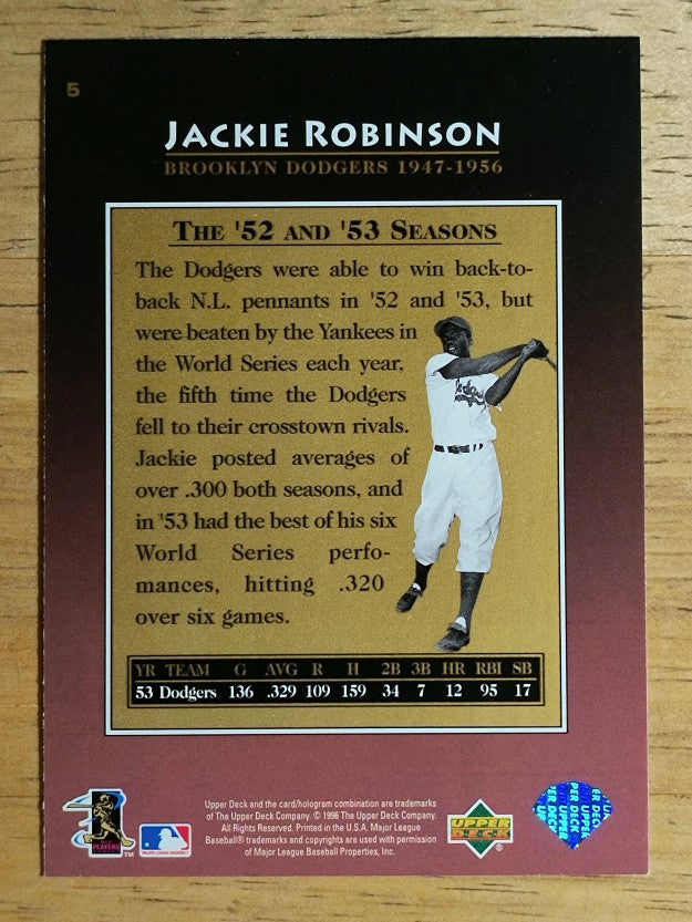 1997 Upper Deck #5 Jackie Robinson