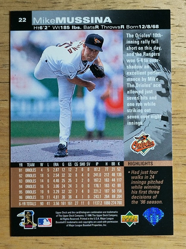 1997 Upper Deck #22 Mike Mussina