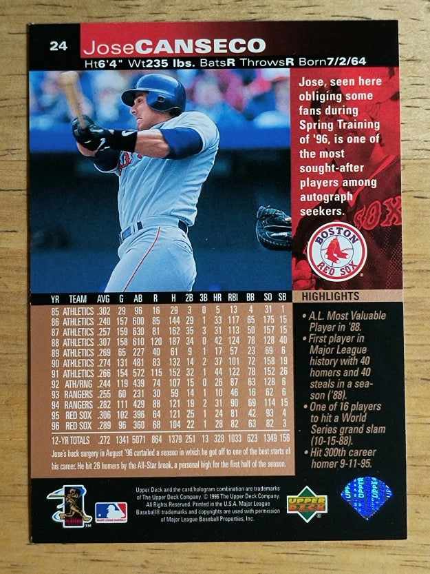 1997 Upper Deck #24 Jose Canseco
