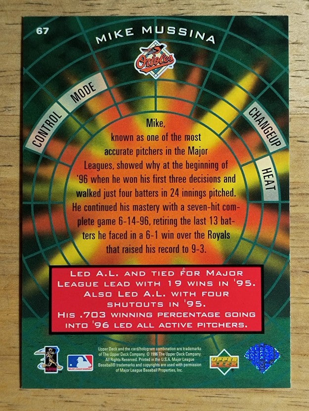 1997 Upper Deck #67 Mike Mussina SF