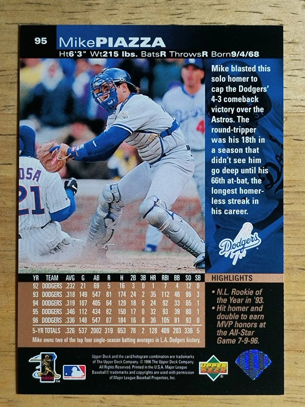 1997 Upper Deck #95 Mike Piazza