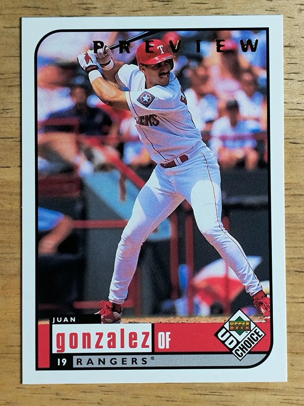 1999 UD Choice Preview #152 Juan Gonzalez