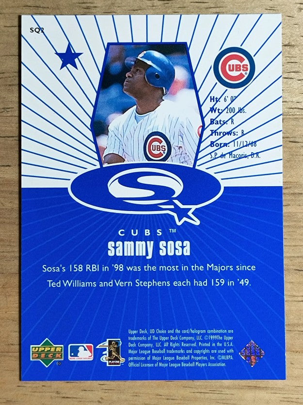 1999 UD Choice StarQuest #2 Sammy Sosa