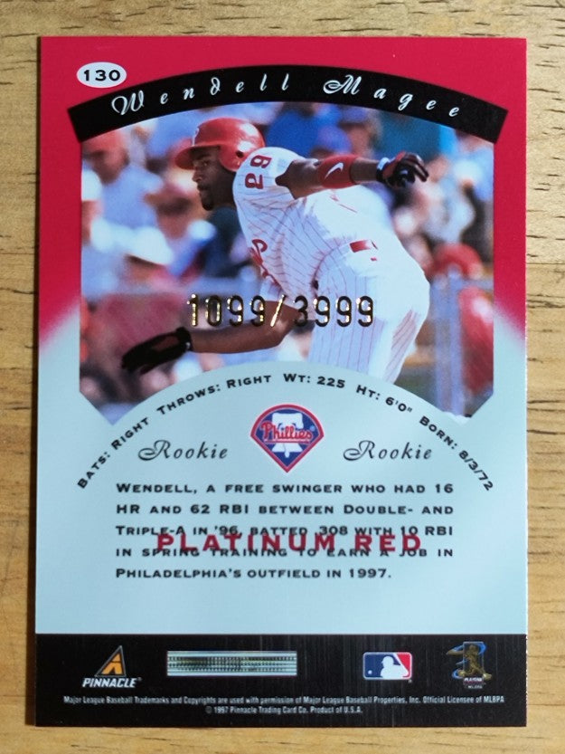 1997 Pinnacle Totally Certified Platinum Red #130 Wendell Magee
