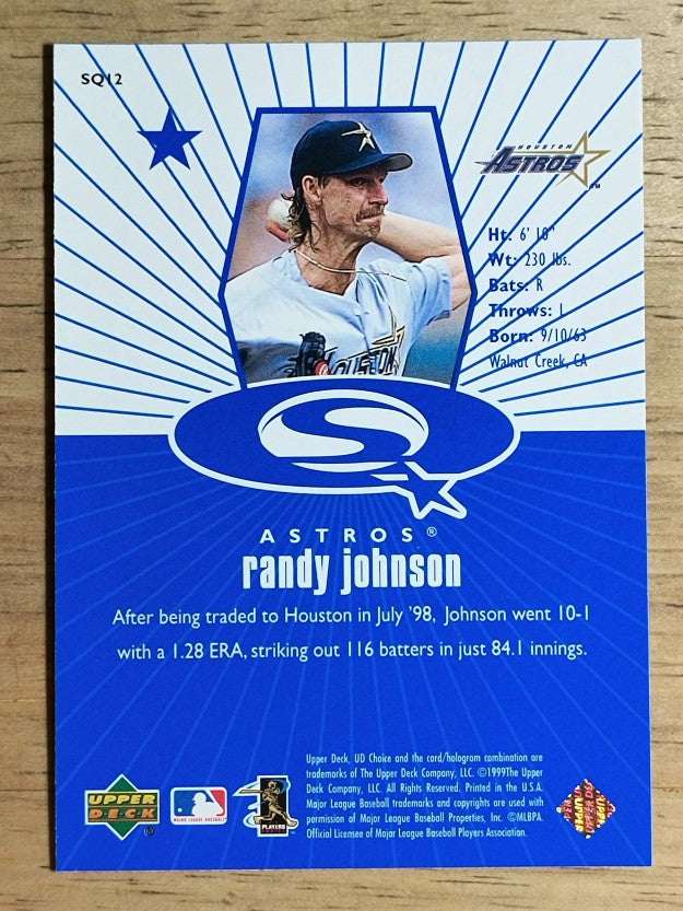1999 UD Choice StarQuest #12 Randy Johnson