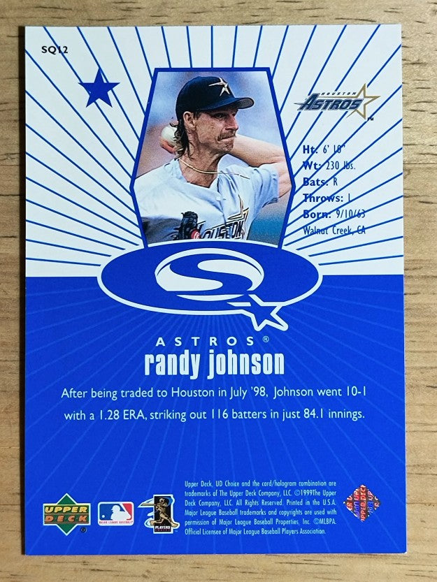 1999 UD Choice StarQuest #12 Randy Johnson