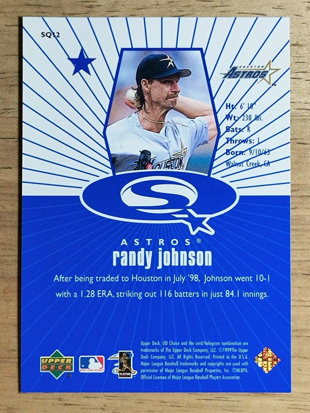 1999 UD Choice StarQuest #12 Randy Johnson
