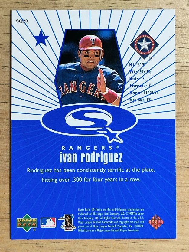 1999 UD Choice StarQuest #20 Ivan Rodriguez