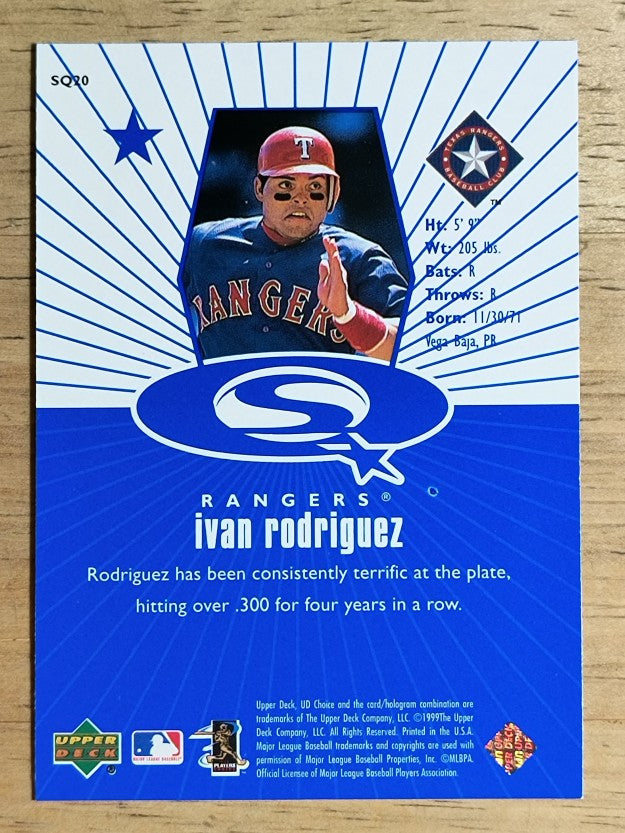 1999 UD Choice StarQuest #20 Ivan Rodriguez
