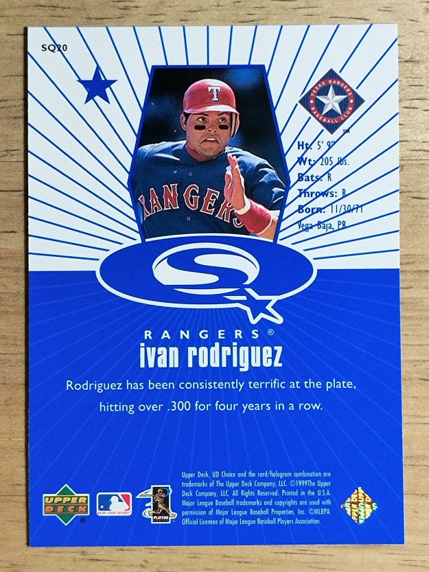 1999 UD Choice StarQuest #20 Ivan Rodriguez