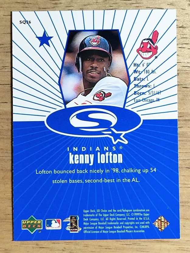1999 UD Choice StarQuest #26 Kenny Lofton