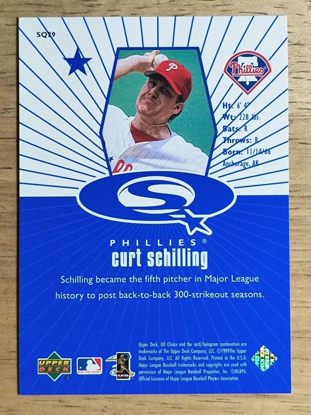 1999 UD Choice StarQuest #29 Curt Schilling