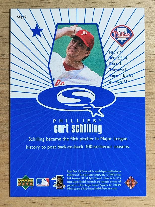 1999 UD Choice StarQuest #29 Curt Schilling