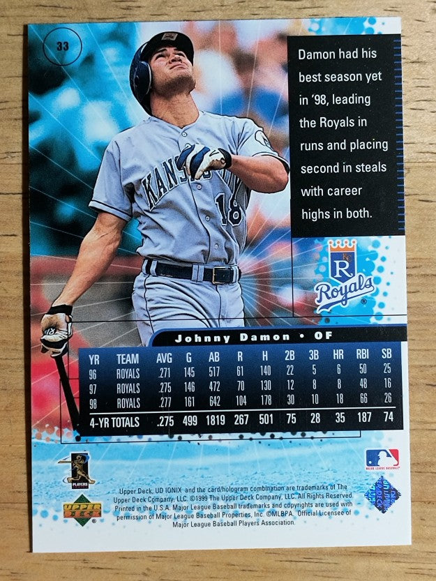1999 UD Ionix #33 Johnny Damon