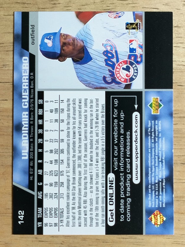 1999 Upper Deck #142 Vladimir Guerrero