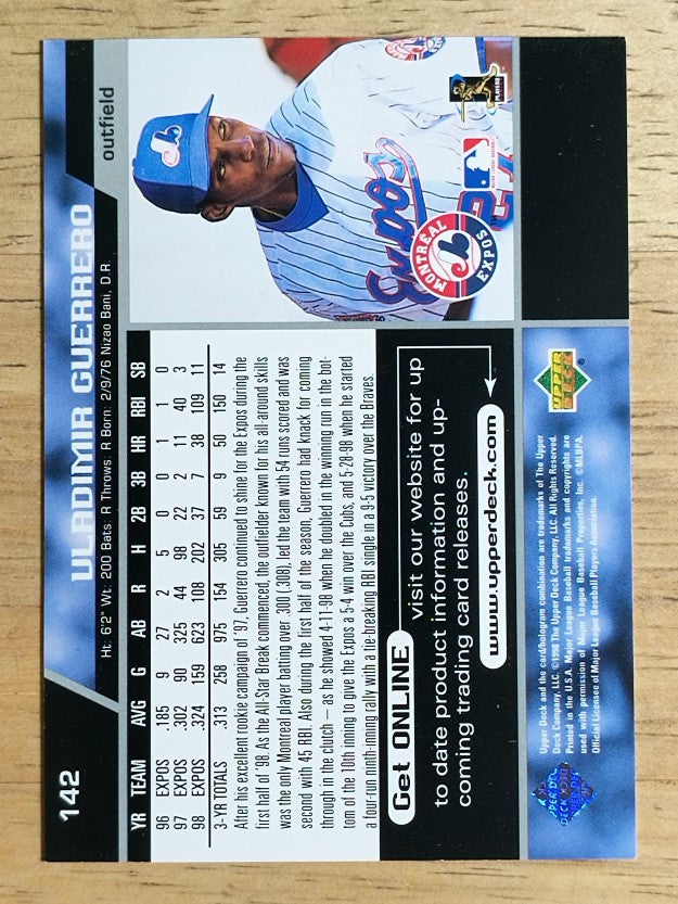 1999 Upper Deck #142 Vladimir Guerrero