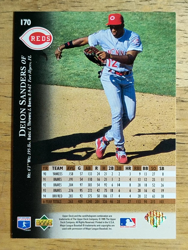 1995 Upper Deck Electric Diamond #170 Deion Sanders