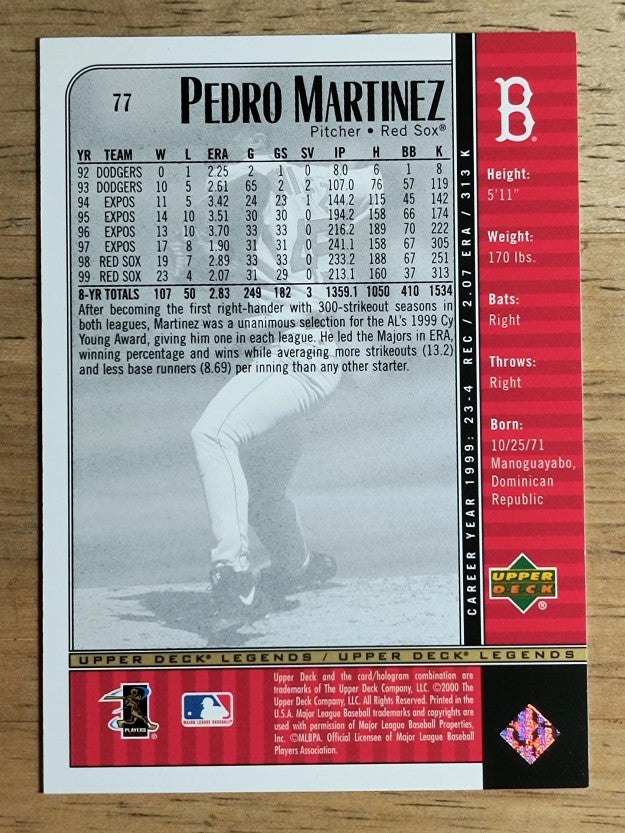 2000 Upper Deck Legends #77 Pedro Martinez
