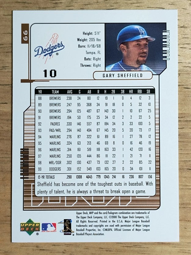 2000 Upper Deck MVP #66 Gary Sheffield