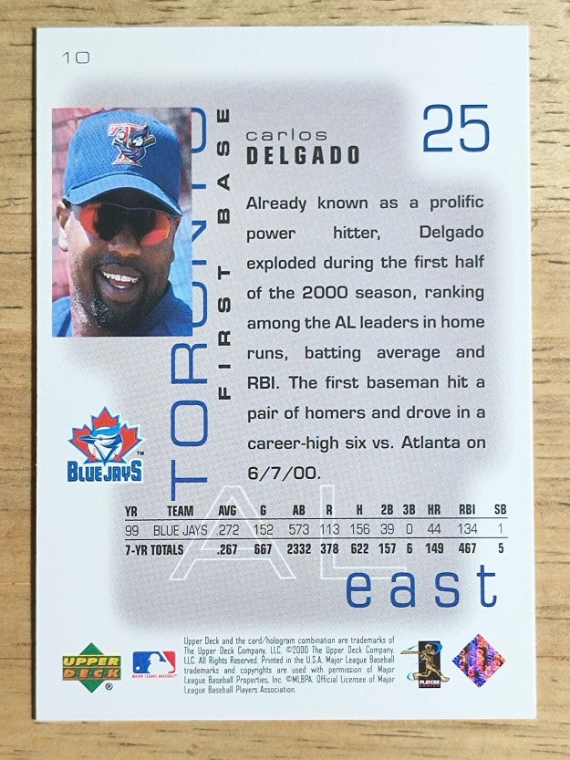 2000 Upper Deck Pros and Prospects #10 Carlos Delgado