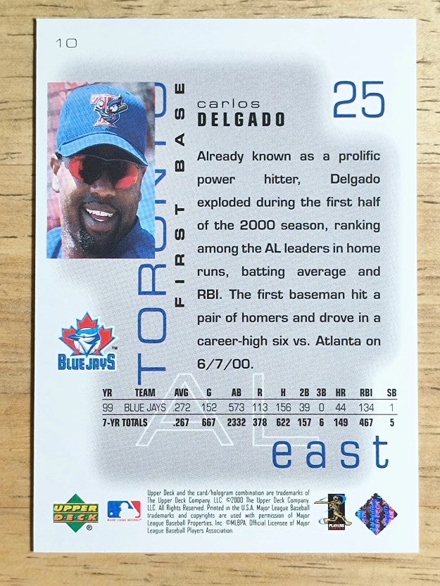 2000 Upper Deck Pros and Prospects #10 Carlos Delgado