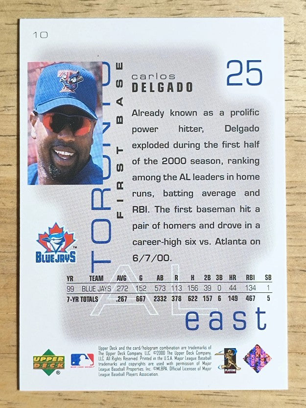 2000 Upper Deck Pros and Prospects #10 Carlos Delgado