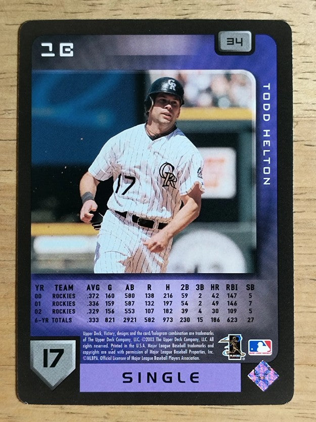 2003 Upper Deck Victory #34 Todd Helton