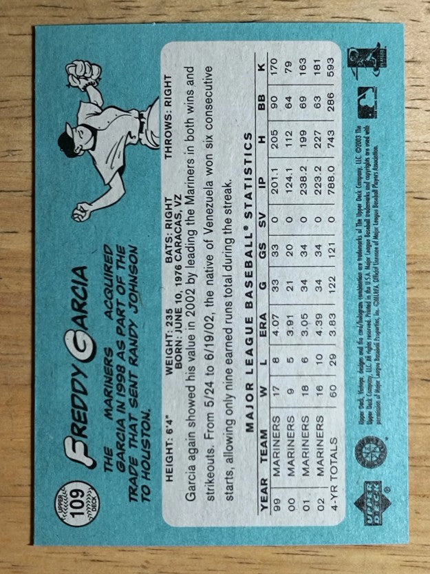 2003 Upper Deck Vintage #109 Freddy Garcia