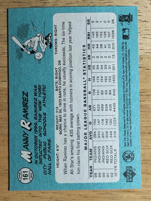 2003 Upper Deck Vintage #161 Manny Ramirez