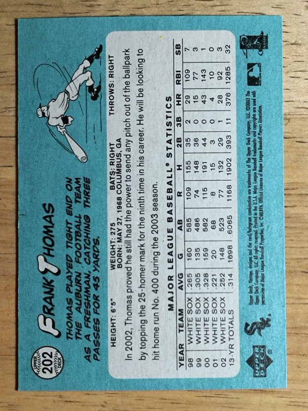 2003 Upper Deck Vintage #202 Frank Thomas