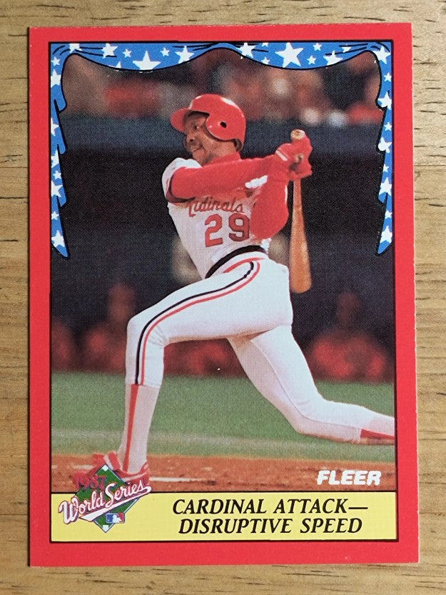 1988 Fleer World Series #6 Vince Coleman
