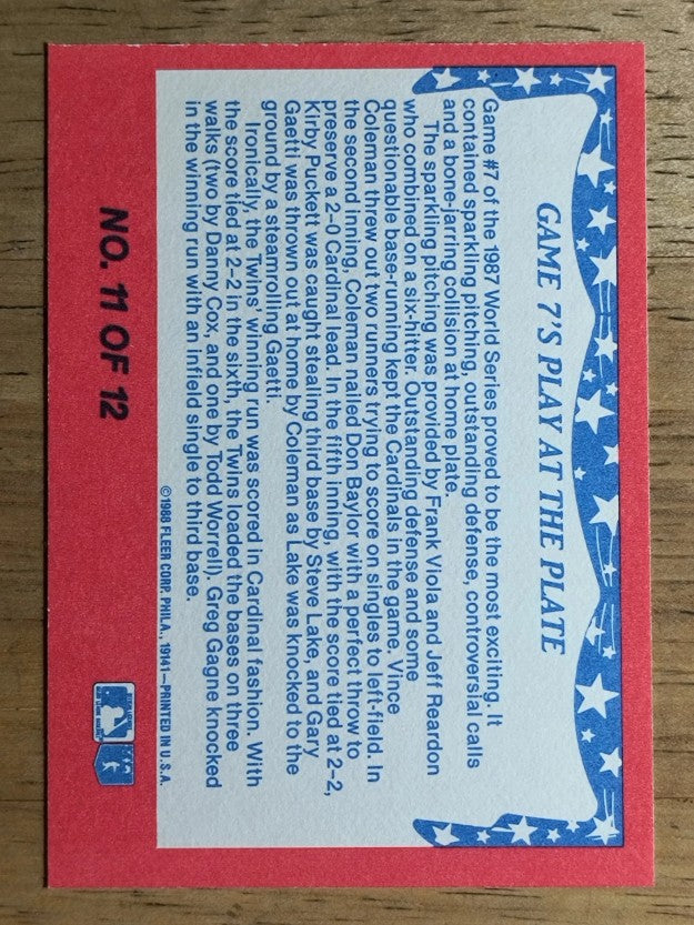 1988 Fleer World Series #11 Don Baylor