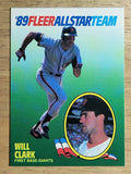 1989 Fleer All-Stars #3 Will Clark