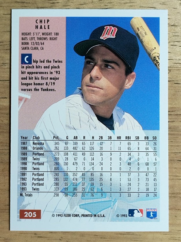 1994 Fleer #205 Chip Hale