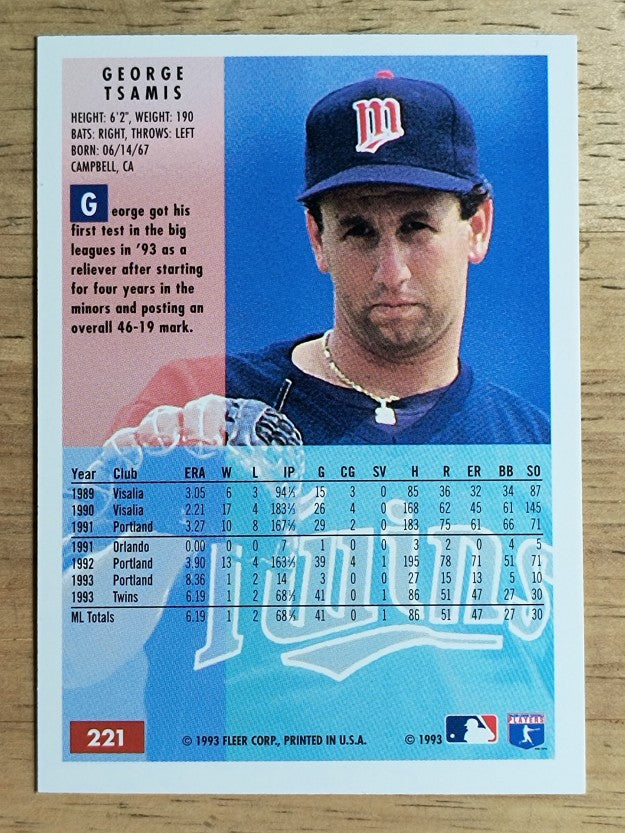 1994 Fleer #221 George Tsamis