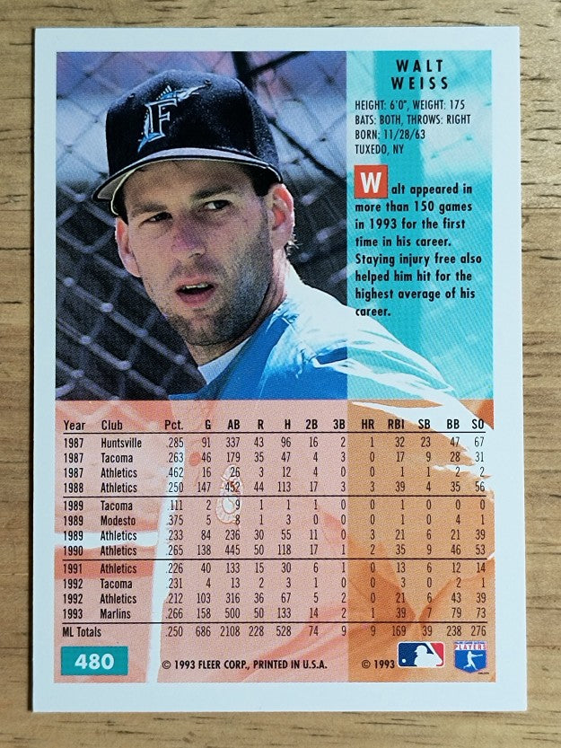 1994 Fleer #480 Walt Weiss