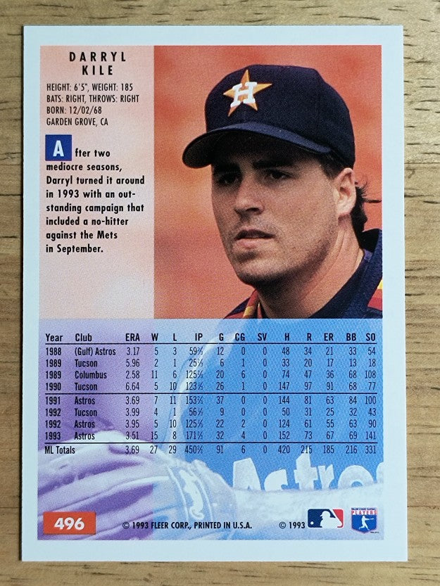 1994 Fleer #496 Darryl Kile