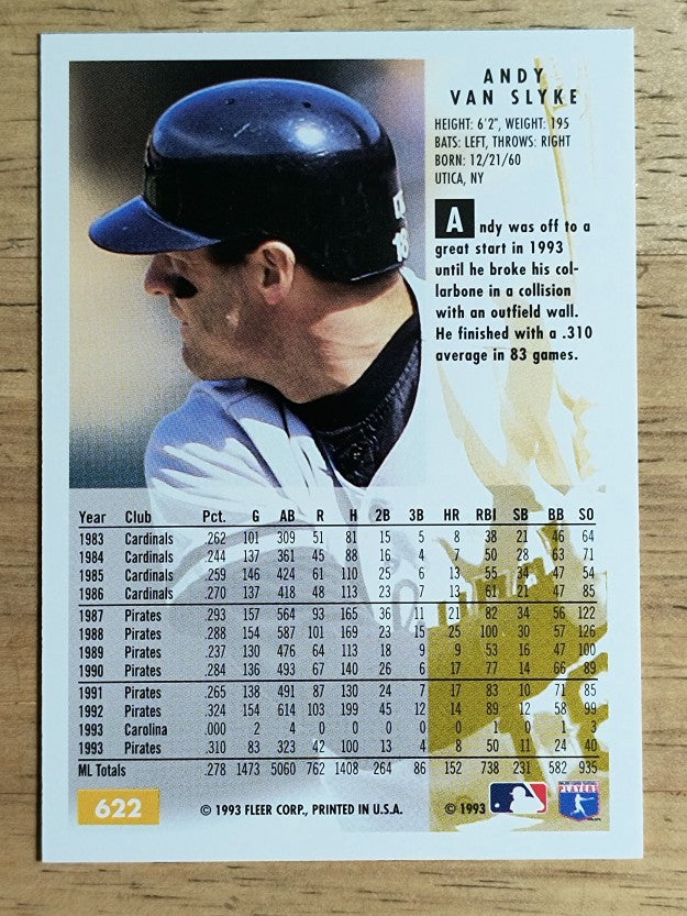 1994 Fleer #622 Andy Van Slyke