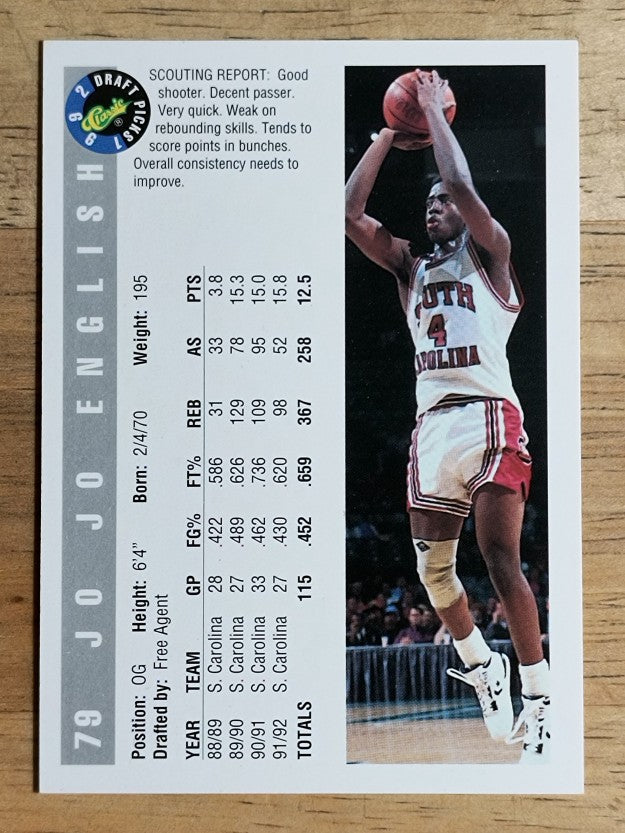 1992 Classic #79 Jo Jo English